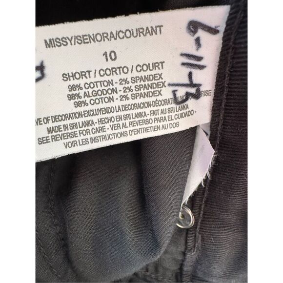 Gloria Vanderbilt Amanda straight leg women's size 10 short missy black jean den - Picture 6 of 7